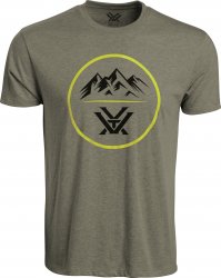 Vortex Men's Three Peaks Short Sleeve T-Shirt Military Heather